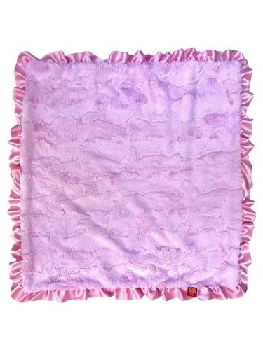Furbaby Ruffled Travel Blanket (29x29) Bella Pink