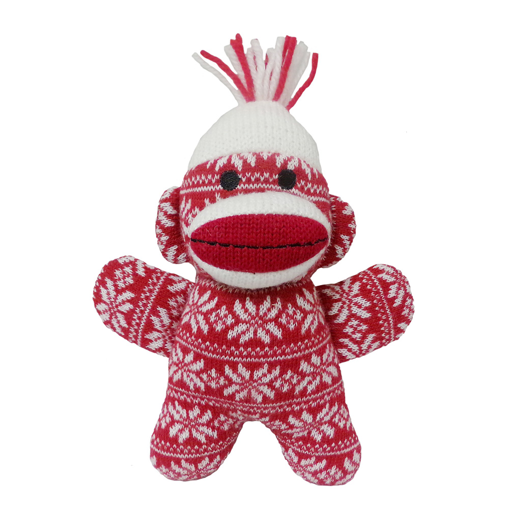 JUMBO Crystal Sock Monkey Dog Toy