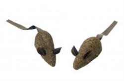 Spot 100% Catnip Candy Mice Cat Toy Brown 3.5 In 2 Pack