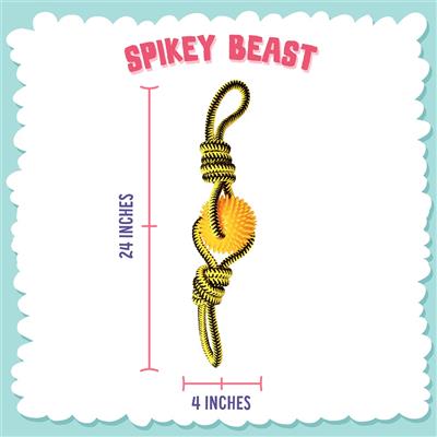 Spikey Beast - 24 Rope Toy (Assorted Colors)