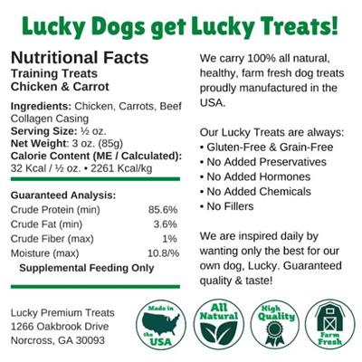CHICKEN & CARROT DOG TRAINING TREATS