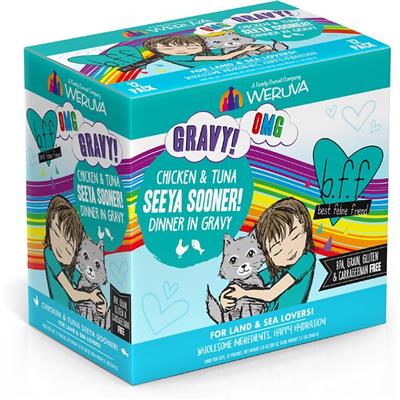 BFF Cat Omg Chicken & Tuna Dinner in Gravy 2.8oz. (Case Of 12)