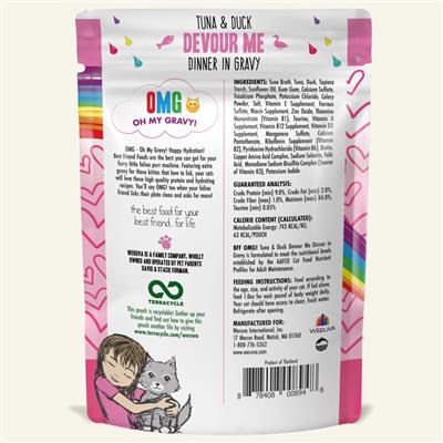 BFF Cat Omg Tuna & Duck Devour Me Dinner in Gravy 3oz. (Case Of 12)