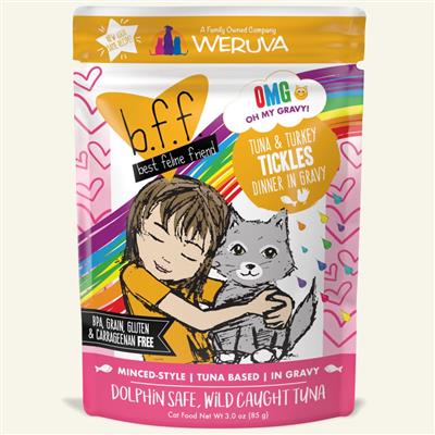BFF Cat OmgTuna & Turkey Tickles Dinner in Gravy 3oz. (Case Of 12)