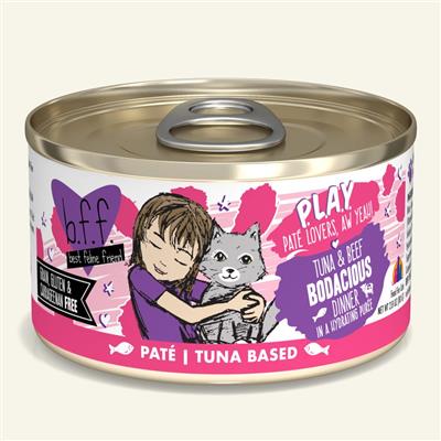 BFF Cat Play Tuna & Beef Bodacious Dinner 2.8oz.(Case Of 12)