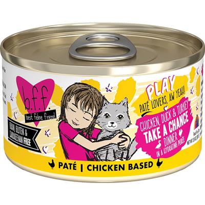 BFF Cat Play Chicken, Duck & Turkey Take a Chance Chicken,  Dinner 2.8oz. (Case Of 12)