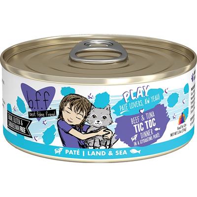 BFF Cat Play Beef & Tuna Tic Toc Beef & Tuna Dinner 5.5oz (Case Of 8)
