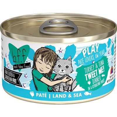 BFF Cat Play Turkey & Tuna Tweet Me! Turkey & Tuna Dinner 2.8oz. (Case Of 12)