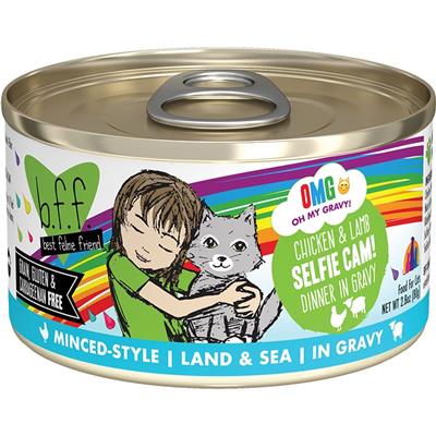 BFF Cat OMG Chicken & Lamb Selfie Cam! Dinner in Gravy 2.8oz. (Case Of 12)