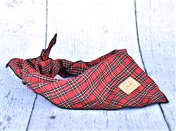 Small Red Plaid Bandana