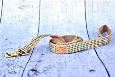 Small Green Plaid Collars and Leads