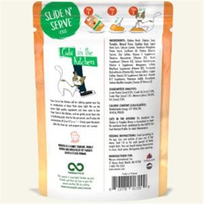 Cats In The Kitchen Slide N' Serve The Breakfast Cat Chicken & Pumpkin Dinner 3oz. Pouch (Case Of 12)