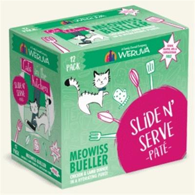 Cats In The Kitchen Slide N' Serve Meowiss Bueller Chicken & Lamb Dinner 3oz. Pouch (Case Of 12)
