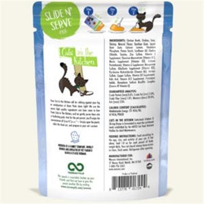 Cats In The Kitchen Slide N' Serve Cattyshack Chicken & Shrimp Dinner 3oz. Pouch (Case Of 12)