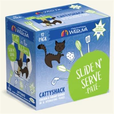 Cats In The Kitchen Slide N' Serve Cattyshack Chicken & Shrimp Dinner 3oz. Pouch (Case Of 12)