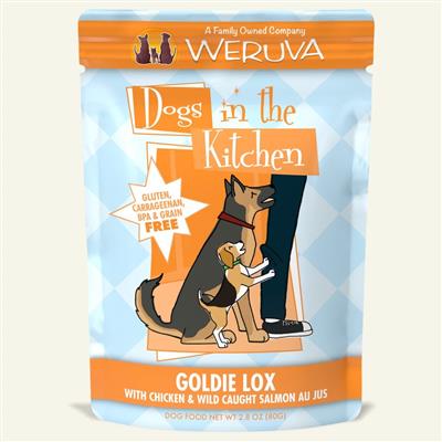 Dogs In The Kitchen Dog Goldie Lox with Chicken & Wild-Caught Salmon 2.8oz. Pouch (Case Of 12)