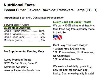 Peanut Butter Basted Beefhide - Retriever