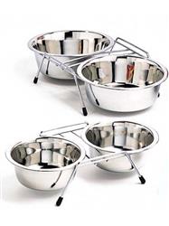 Spot Diner Time Stainless Double Diner Dog Bowl Silver 1 Pint