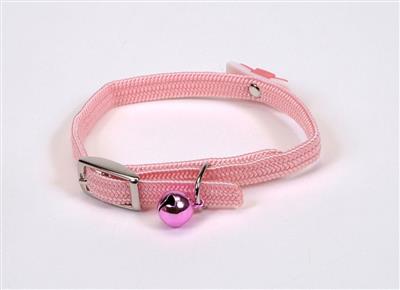 Lil Pals Elasticized Safety Kitten Collar With Jeweled Bow Pink 3-8 In X 8 In