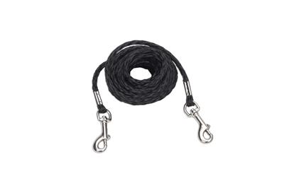 Coastal Poly Petite Dog Tie Out Black 5-32 In X 10 Ft