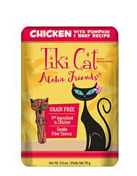 Tiki Pets Cat Aloha Chicken Pumpkin Beef 2.5oz. 3 packs