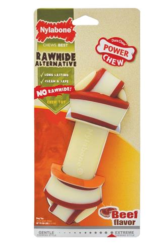 Nylabone Dura Chew Rawhide Alternative Knot Bone Beef