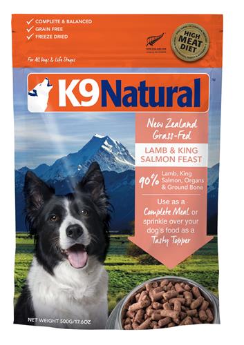K9 Natural Dog Freeze Dried Lamb Salmon 4 Lbs
