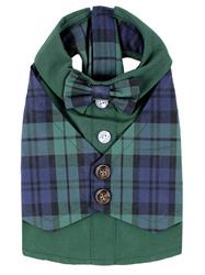 Scottish Tuxedo, Green/Blue Plaid