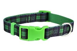 Green Scottish Plaid Dog Collar / Leash