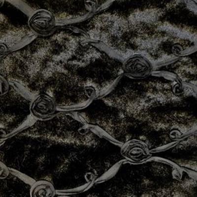 Blanket, Embroidered Roses in Black Small