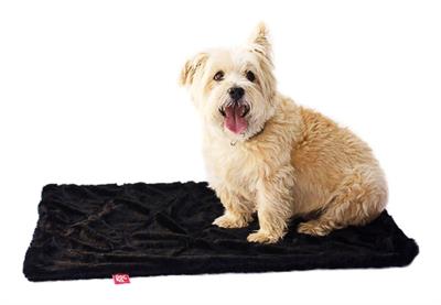 Blanket, Embroidered Roses in Black Small