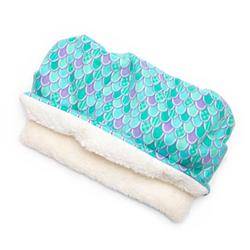 Mermaid Scales Printed Fleece Fabric Pocket Pet Bed
