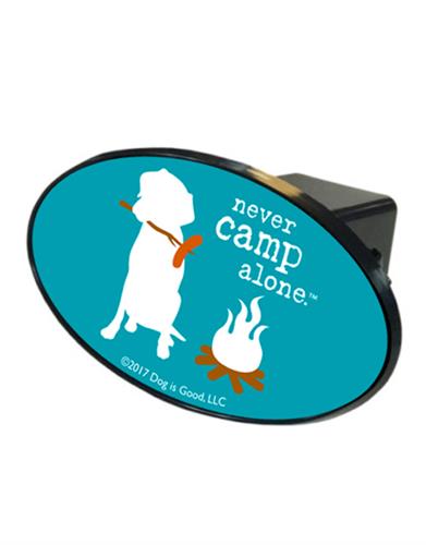 "Never Camp Alone" Oval Magnet - Dog Is Good GMA-022