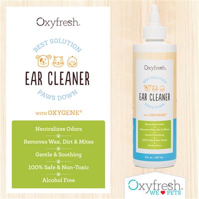 Oxyfresh Pet Ear Cleaner for Dogs & Cats- Alcohol Free & No Rinse - 1 Gallon Bottle