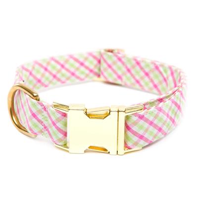Spring Plaid Dog Collar 