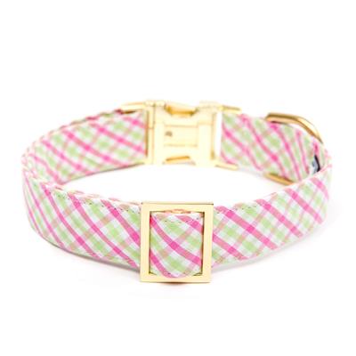 Spring Plaid Dog Collar 