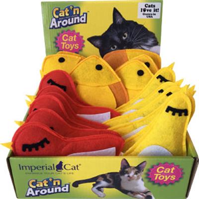 Felt Bird / Felt Fish Assorted Cat Toy Display Tray (18 units)