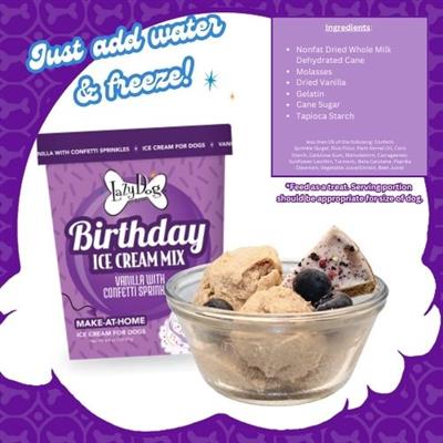 Make at Home Ice Cream Mix for Dogs! Birthday Cake