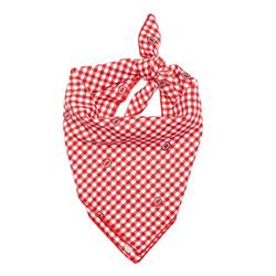 The Ohio State Block O Check Tie Bandana  Red