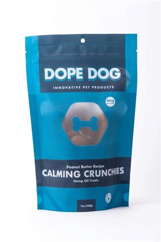 6mg Peanut Butter CBD Calming Dog Treats - Calming Crunchies, 7oz. Bag