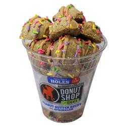 Donut Holes, Peanut Butter with Sprinkles Recipe Dog Treats 15ct