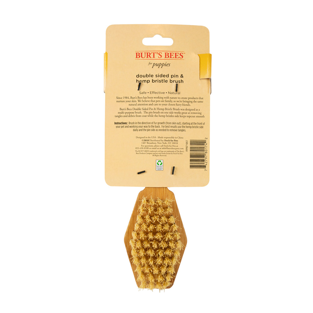 Burt's Bees Puppy Double Sided Pin & Bristle Brush