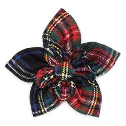 BLACK STEWART PLAID FLOWER