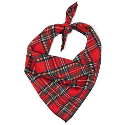 RED PLAID III NECK TIE