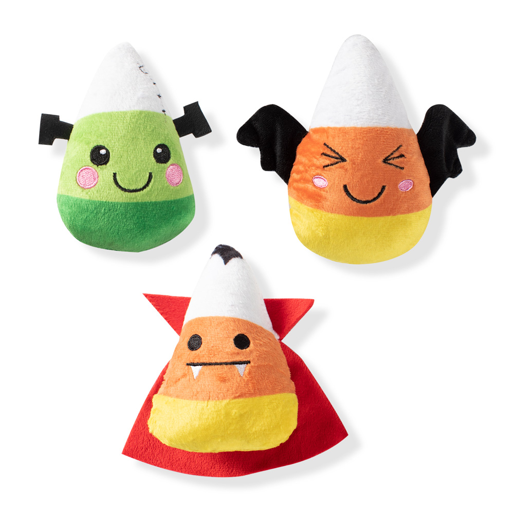 Candy Corns Small Plush Dog Toys Set Of 3