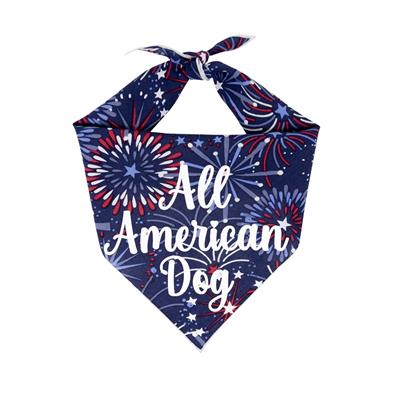 Patriotic Dog Bandana |  All American Dog Bandana | Memorial Day | 4th of July Dog Bandana | Fireworks