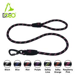 DOCO® 4ft Reflective Rope Leash W/ soft Rubber Handle Ver. 5 - Click & Lock Snap  - COPY