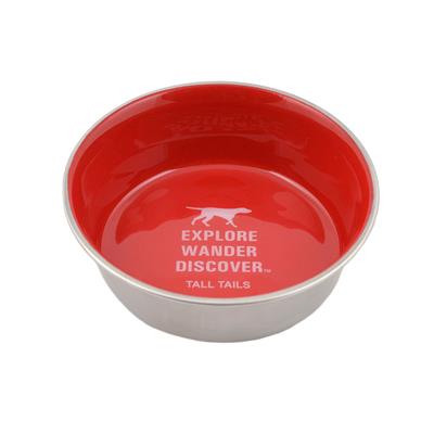 Tall Tails Red Stainless Steel Bowl