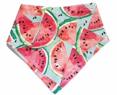 Melon Drop – Watermelon Slice Dog Bandana | Snap-On, Organic Cotton, Handmade in LA