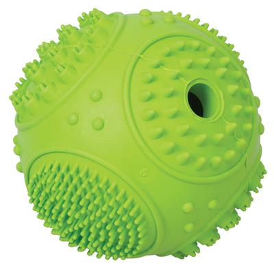 Green Sphere Rubber Treat Ball Toy